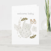Welkom Baby Meisje Boho Gefeliciteerd Kaart (Voorkant)