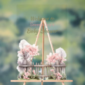 Welkom Baby Meisje Douche Acryl Bord (Neutraal)