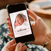Welkom, baby-meisje Foto's geboorte Aankondiging
