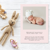 Welkom, baby-meisje Foto's geboorte Aankondiging