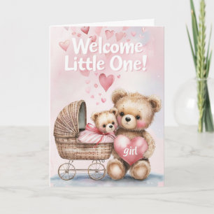 Welkom Baby Meisje Kaart