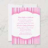 Welkom baby meisje roze fotonodigkaart kaart (Achterkant)