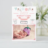 Welkom Baby met tekeningen - 3x5Birth kondiging Aankondiging