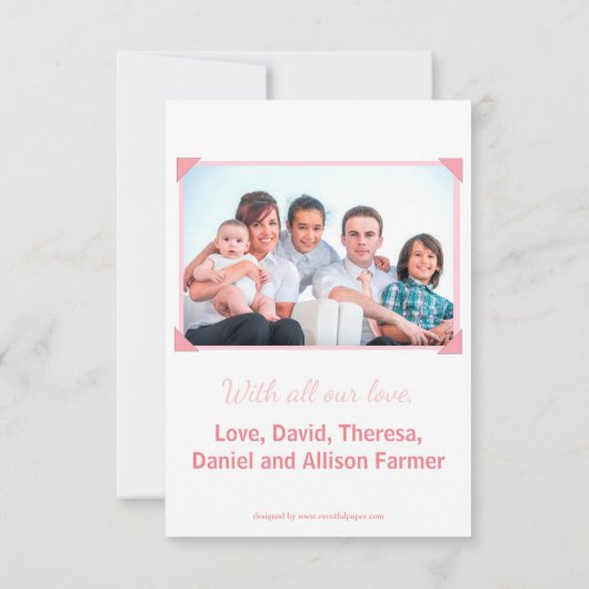 Welkom Baby met tekeningen - 3x5Birth kondiging Aankondiging (Achterkant)