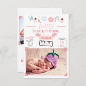 Welkom Baby met tekeningen - 3x5Birth kondiging Aankondiging