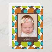 WELKOM BABY | Moderne Abstracte bekendmaking geboo Aankondiging (Voorkant / Achterkant)