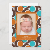 WELKOM BABY | Moderne Abstracte bekendmaking geboo Aankondiging (Voorkant / Achterkant)