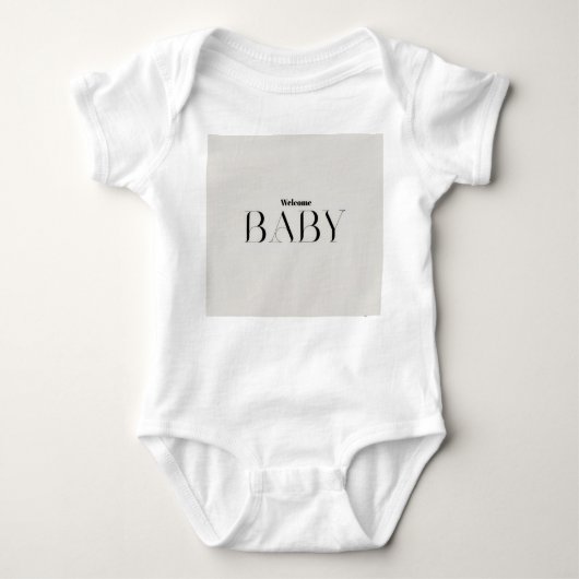 Welkom Baby | Moderne minimalistische Baby bodysui Romper (Voorkant)