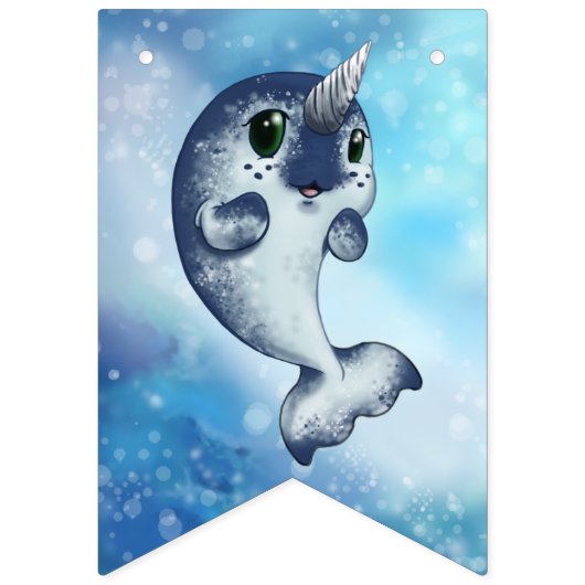 Welkom Baby Narwhal Douche Banner (Tweede vlag)