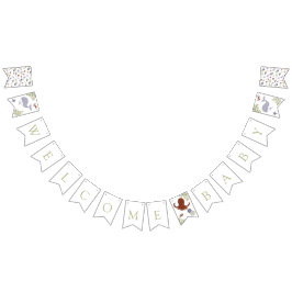 Welkom Baby Onder het Zee Baby shower Aardetinten Vlaggetjes