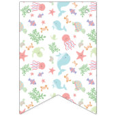 Welkom Baby onder het Zee Baby shower pastel schat Vlaggetjes (Eerste vlag)