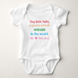 Welkom Baby One-Piece, Unisex, Rijm, Kleurrijk Romper