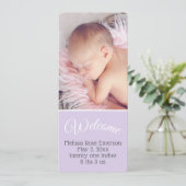 Welkom Baby/ontmoet de Baby/Fotouitnodiging (Staand voorkant)