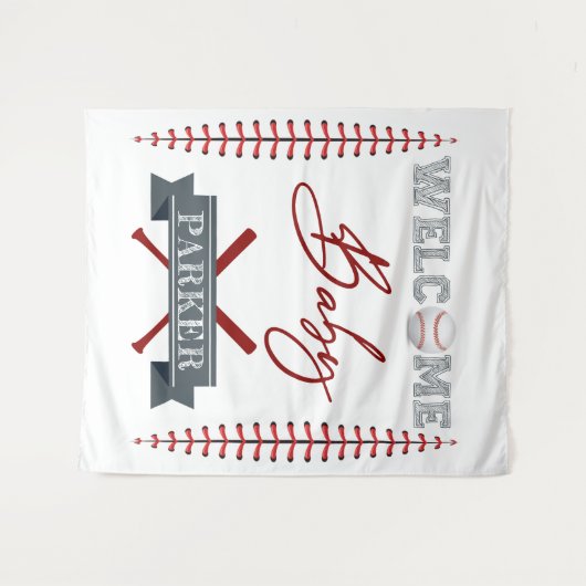 Welkom Baby Persoonlijke Baby Shower Wandkleed (Voorkant (horizontaal))