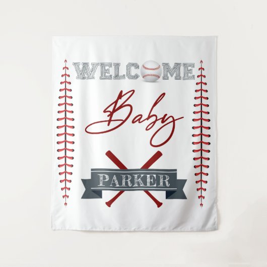 Welkom Baby Persoonlijke Baby Shower Wandkleed (Voorkant)