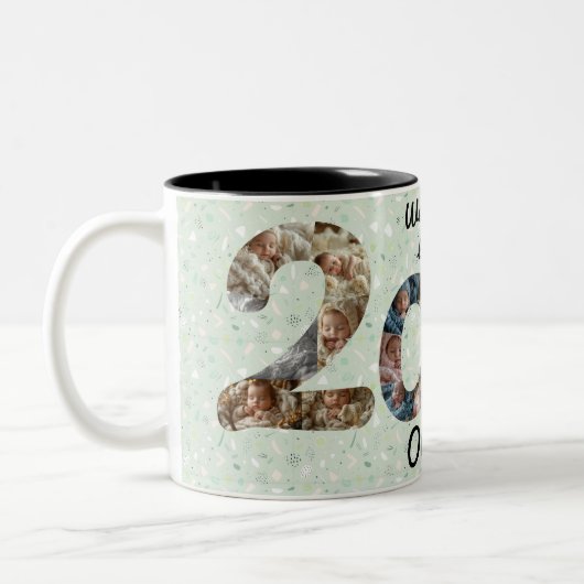 Welkom Baby Photo Collage Mok - Aangepaste naam (Links)