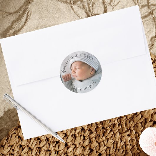 Welkom Baby Photo Envelope Seal Ronde Sticker