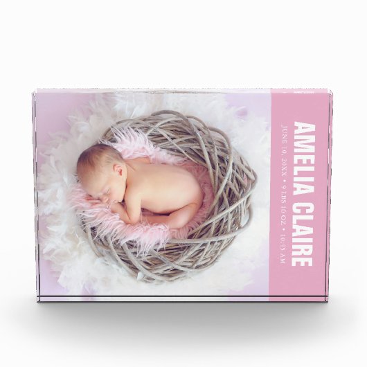 Welkom Baby Pink Fotoblokken (Voorkant)