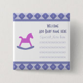 Welkom Baby Rocking Horse Button (Voorkant)