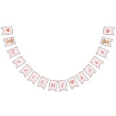 Welkom Baby Roze Giraffe Wild Safari Baby shower Vlaggetjes (Alle)