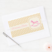 Welkom Baby Roze Meisje Sticker (Envelop)