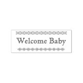 Welkom baby rubber stempel (Afrduk)