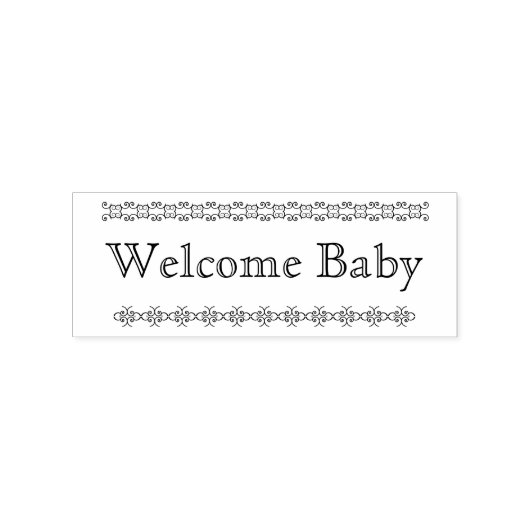 Welkom baby rubber stempel (Afrduk)