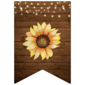Welkom Baby Rustic Sunflower Herfst Shower Sprinkl Vlaggetjes (Tweede vlag)