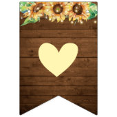 Welkom Baby Rustic Sunflower Herfst Shower Sprinkl Vlaggetjes (Eerste vlag)