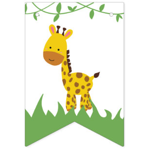 Welkom Baby Safari Baby shower Kawaii Cute Decor Vlaggetjes