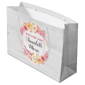 Welkom Baby Shabby Chic Rustiek Bloemen Baby showe Groot Cadeauzakje (Achterkant Gekanteld)