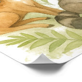 Welkom Baby shower Baby Dieren Poster (Hoek)