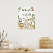 Welkom Baby shower Baby Dieren Poster (Keuken)