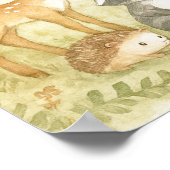 Welkom Baby Shower Baby Dieren Poster (Hoek)