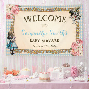 Welkom Baby Shower Banner Vintage Alice