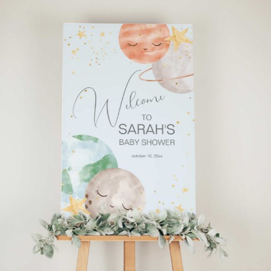 Welkom Baby shower buitenruimte Poster