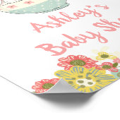 Welkom baby shower Bunny Poster (Hoek)