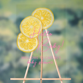 Welkom baby shower citroenen Acryl teken Bord