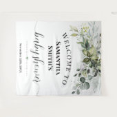 Welkom Baby shower Eucalyptus Greenery Wandkleed (Voorkant (horizontaal))