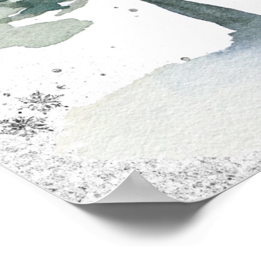 Welkom Baby shower kerstboom Poster (Hoek)