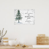 Welkom Baby shower kerstboom Poster (Keuken)