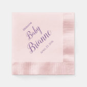 Welkom Baby shower Party Napkins Persoonlijk Servet (Voorkant)