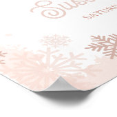 Welkom Baby shower Poster Neutral Snow Winter (Hoek)