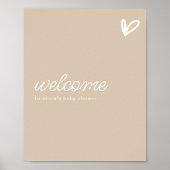 Welkom Baby shower Sign Poster (Voorkant)