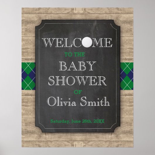 Welkom Baby shower Sign Poster (Voorkant)