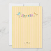 Welkom Baby shower Uitnodiging (Achterkant)