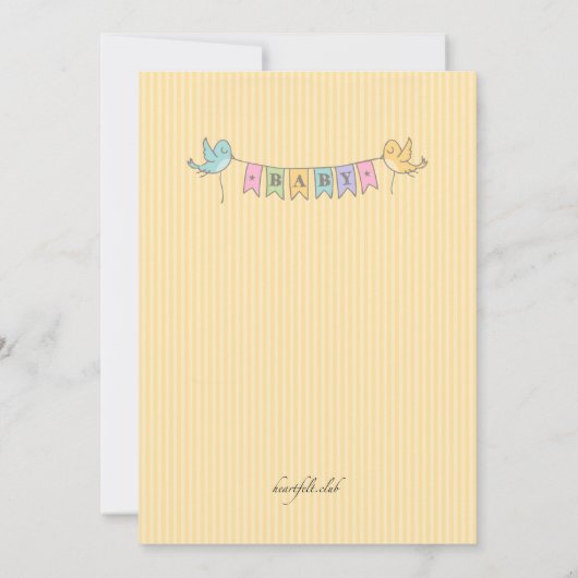 Welkom Baby shower Uitnodiging (Achterkant)