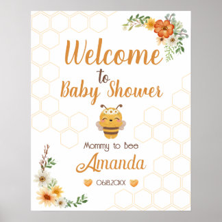 Welkom Baby shower van mama Poster