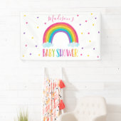 Welkom Baby shower voor heldere regenboog Spandoek (Insitu)