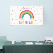 Welkom Baby shower voor heldere regenboog Spandoek (Beurs)